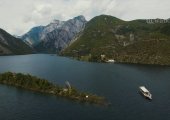 Peace island in Komani Lake