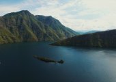 Peace island in Komani Lake