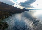 Aerial view of Ohrid Lake