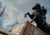 Skanderbeg monument in Kruja