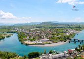 View of the city of Shkodra seen from Rozafa Castle