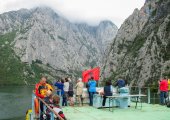 On the ferry - Komani lake