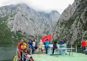 On the ferry - Komani Lake